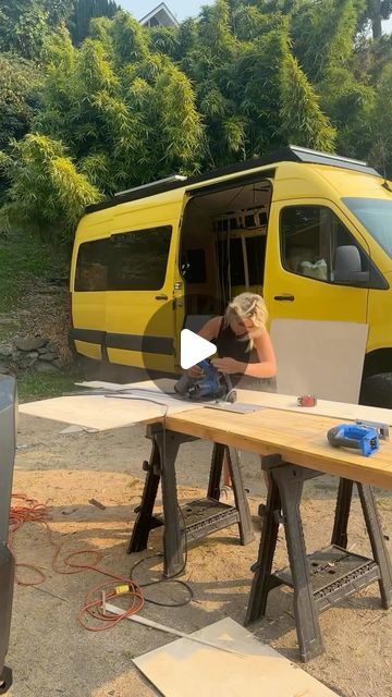 Transform Van Into Camper, Simple Camper Van Conversion Diy, Van Transformation, Camper Van Build, Blue Toilet, Converted Vans, Camper Diy, Mercedes Sprinter Camper, Vw Camper Van