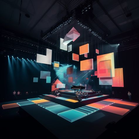 digital screens, immersive stage Grill Branding, Music Stage, Stage Lighting Design, Concert Stage Design, Light Art Installation, Museum Exhibition Design, Stage Set Design, Church Stage Design, Event Stage