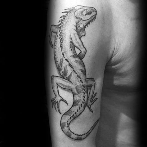 Iguana Tattoo, Virgo Tattoo Designs, Black Line Tattoo, Lizard Tattoo, Tattoo Band, Native Tattoos, Virgo Tattoo, Tattoo Zeichnungen, Tattoo Ideas For Men