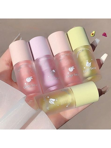 Moisturizing Jelly Lip Gloss With Glass Finish, Water-like Texture, Helps To Reduce Fine Lines On Lips | SHEIN USA Shein Lip Gloss, Jelly Lip Gloss, Makeup Utensils, Light Lip Gloss, Makeup Tiktok, Lisa Or Lena, Girly Makeup, Lip Gloss Collection, Lip Cosmetics