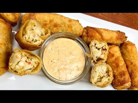 Crab Egg rolls W/ Dipping Sauce || Quick & Easy - YouTube Crab Eggroll Recipe, Crabcake Eggrolls, Crab Egg Rolls Recipes, Crab Egg Rolls, Seafood Egg Rolls, Egg Roll Dipping Sauce, Egg Roll Sauce, Crab Eggs, Boil Recipes