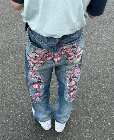 Custom painted jeans