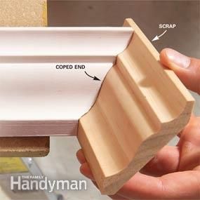 Install Crown Molding, Cut Crown Molding, Crown Molding Installation, Diy Crown Molding, Trim Carpentry, Diy Crown, Trim Work, Interior Painting, Diy Home Repair