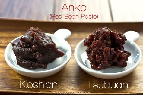 Anko, a sweet red bean paste, that can be added to various pastries or covered with mochi for a delicious treat. Red Bean Soup, Just One Cookbook, Sweet Red Bean Paste, Azuki Bean, Easy Japanese Recipes, Sweet Red Bean, Paste Recipe, Red Bean Paste, Red Bean