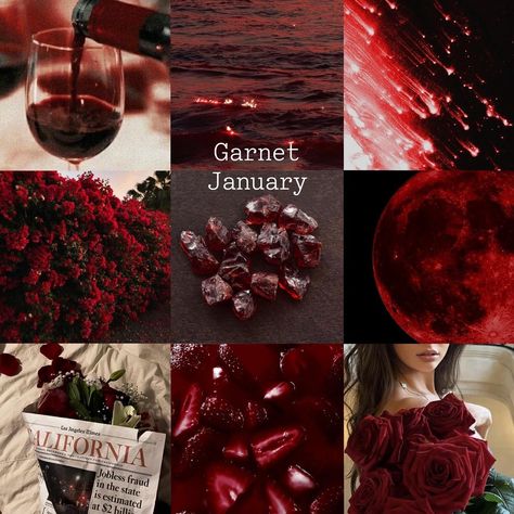 Birthstones - What’s your birth month? Follow @pixel_rainy for more 🌸 #aesthetics #pinterestgirl #pinterest #girlaesthetic #birthmonth #birthstones #follow Garnet Aesthetic, Moodboard Red, Image Aesthetic, Maps Aesthetic, Fairy Bedroom, Month January, Garnet Birthstone, Crazy Night, 1 January