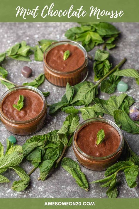 Chocolate Mint Mousse, Mint Mousse, Bible Quizzing, Mint Desserts, Chocolate Mousse Recipe, Creative Recipes, Mint Recipes, Make Ahead Desserts, Chocolate Mint