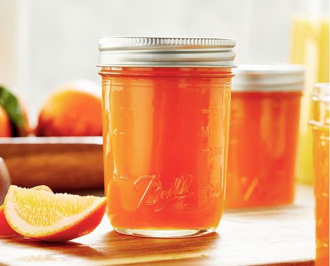 Orange Jelly | Fresh Preserving Canning Pineapple, Canning Jelly, Pickled Things, Refrigerator Pickle Recipes, Ball Canning, Orange Jelly, Orange Jam, How To Make Jelly, Pineapple Jam