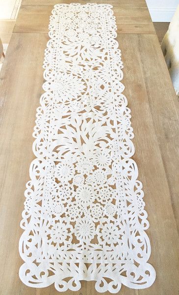 Papel Picado Wedding Backdrop, Papel Picado Table Runner, White Mexican Theme Wedding, Fiesta Anniversary Party Ideas, Black And White Talavera Wedding, Hacienda Bridal Shower Decor, Neutral Mexican Wedding, Mexican Tea Party, Mexican Wedding Table Decor