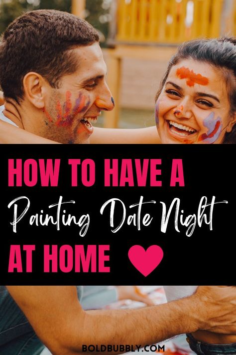 painting date night Painting Date Night At Home, Painting Date Night, Date Night Ideas At Home Romantic, Date Night Basket, At Home Painting, Inexpensive Dates, Painting Date, Date Night Ideas For Married Couples, Valentines Date Ideas