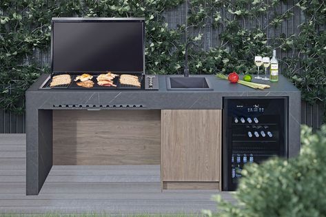 Barbecue Corner Garden, Bbq Grill Design Outdoor, Grill Design Outdoor, Outdoor Easter Party, Backyard Kitchen Ideas, Kitchen Ideas Outdoor, Outdoor Bbq Area, Barbecue Design, Outdoor Barbeque