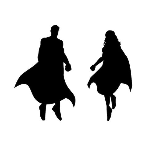 Superhero silhouette | Premium Vector #Freepik #vector #super-man #super-woman #superhero-silhouette #superhero-woman Superhero Emblems, Superhero Silhouette, League Of Heroes, Superhero Classroom Theme, Superhero Classroom, Female Cartoon Characters, Spartan Warrior, Female Superhero, Bible School Crafts