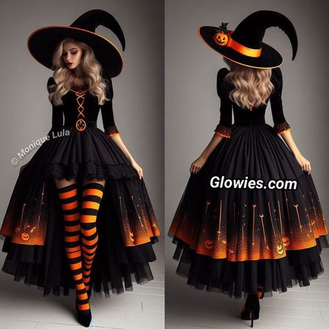 Cute Witches Costume, Nice Witch Costume, Cute Witch Dress, Costume Ball Ideas, Womens Witch Costume Ideas, Diy Womens Halloween Costumes Creative, Halloween Dresses For Women, Kawaii Witch Costume, Cute Witch Halloween Costume