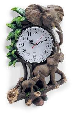 17.5" in 3D ELEPHANT WALL CLOCK Mother Elephant, 3d Elephant, Dog Pens, Cool Dog Houses, Childs Room, Metal Clock, Elephant Decor, Unique Wall Clocks, Tabletop Clocks