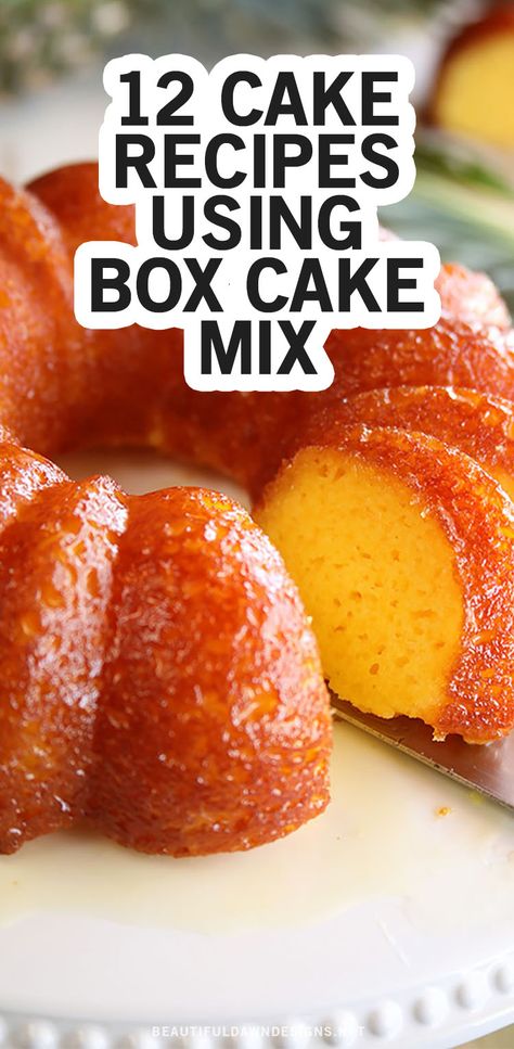 Pie, Box Mix Bundt Cake Recipes, Box Cake Pound Cake Recipe, Cake Box Cake Recipes, Best Cake Box Mix Recipe, Best Cakes From A Box Cake Mixes, Bundt Cake Using Cake Mix Boxes, Cake Mix Recipes Boxed Yellow, Box Cake Mix Bundt Cake