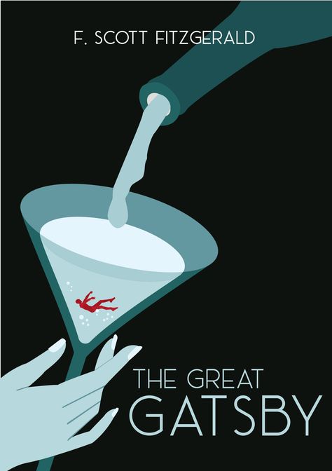 Great Gatsby Graphic Design, Classic Book Cover Design, Gatsby Graphic Design, Great Gatsby Illustration, Gatsby Illustration, The Great Gatsby Aesthetic, The Great Gatsby Book Cover, The Great Gatsby Poster, Great Gatsby Book Cover