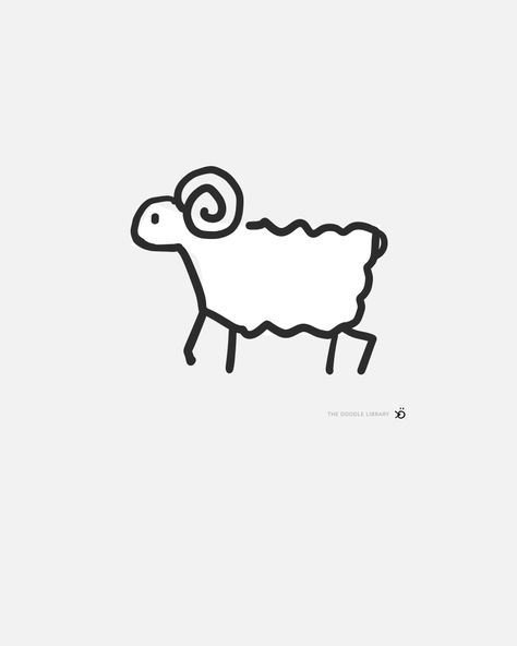 Ram Ram Drawing Simple, Cute Ram Tattoo, Ram Doodle, Simple Animal Drawings, Mother Earth Tattoo, Tiny Pictures, Simple Animals, Ram Tattoo, Earth Tattoo