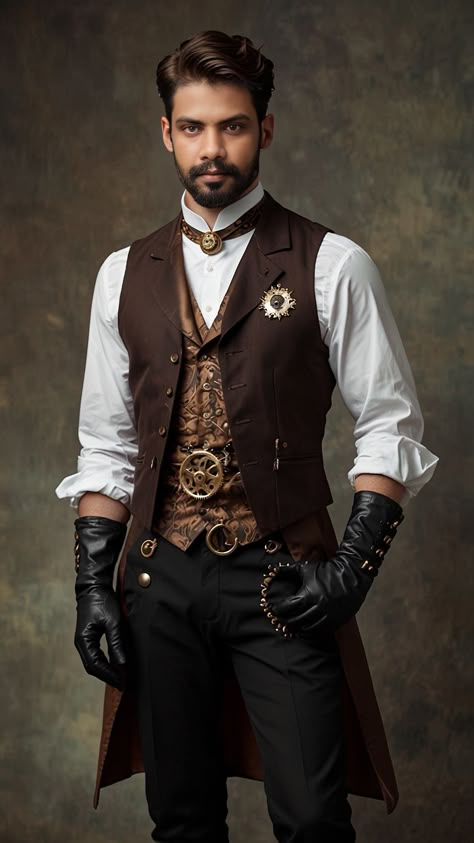 Men’s Steampunk, Steampunk Aesthetic Men, Men’s Steampunk Outfits, Men Steampunk Fashion, Steampunk Style Men, Men Steampunk Outfit, Steampunk Outfits Male, Steampunk Male Outfit, Steampunk Outfit Men