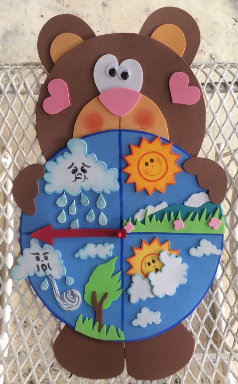 Paper Craft Ideas For Kids, Aesthetic Paper, Weather Crafts, Weather Chart, School Kids Crafts, School Board Decoration, Preschool Classroom Decor, Desain Quilling, Paper Craft Ideas