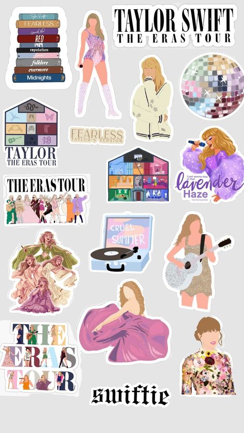 Cute Taylor Swift Stickers, Taylor Swift Sticker Ideas, Stickers Aesthetic Taylor Swift, Taylor Swift Clipart, Taylor Swift Stickers Printable, Taylor Swift Doodles, Vintage Aesthetic Stickers Printables, Taylor Swift Collage, Stickers To Print