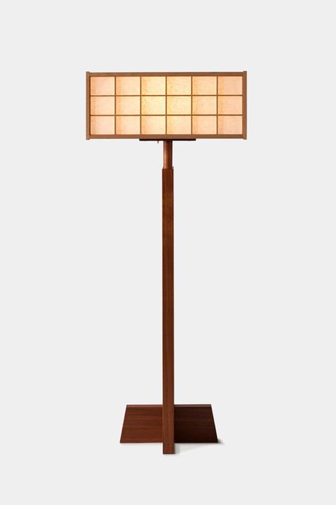 Asa No Ha Floor Lamp — George Nakashima Woodworkers Nakashima Chair, Lightning Fixture, Nakashima Furniture, Bauhaus Lamp, Japanese Lamp, Japanese Lamps, Chair Designs, George Nakashima, Floor Lamp Design