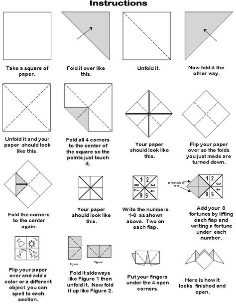 Fortune Paper Craft, How To Make A Fourtion Teller Paper, How To Make A Chatterbox Paper, How To Make A Fortune Teller Paper, How To Make A Fortuneteller Out Of Paper, How To Make A Cootie Catcher, Cootie Catcher Ideas, Chatterbox Ideas, Fortune Teller Ideas