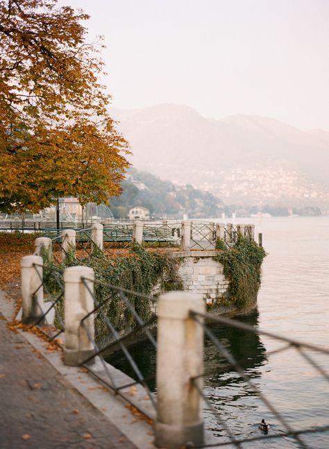 Lake Como in Fall Autumn Lake, Fall Photography, Italy Photography, Lake Como, Autumn Photography, Everyday Life, Places To Go, Milan, Beautiful Places