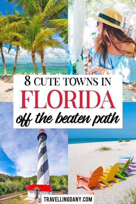 Are you planning to visit Florida off the beaten path? Then add these 8 cute small towns in Florida to your itinerary! You sure are going to love this Florida trip! The Villages Florida, Florida Trip, Hollywood Florida, Most Romantic Places, Visit Florida, Places In Europe, Road Trip Planning, Romantic Places, Visit Italy