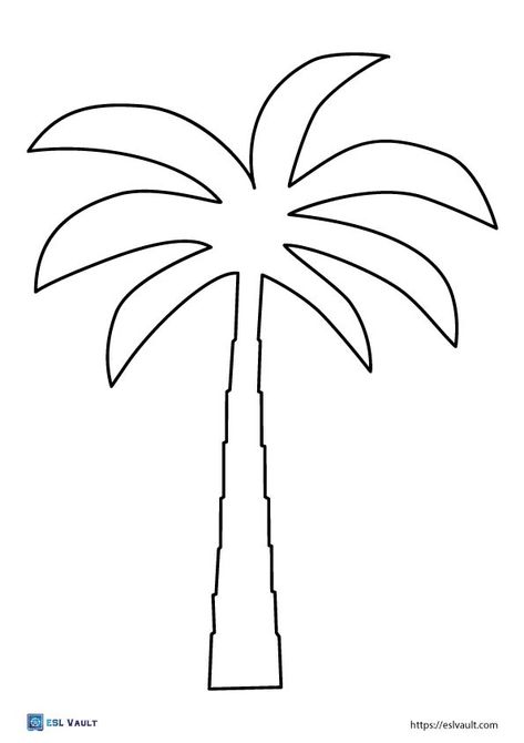 tree outline templates Palm Tree Template Free Printable, Palm Tree Cutout, Palm Tree Patterns, Palm Tree Drawing Sketches, Easy Stencil Patterns Free Printable, Printable Pizza Toppings, Palm Tree Template, Easy Stencil Patterns, Palm Tree Outline