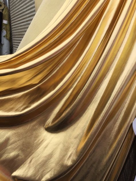 "This is a gorgeous and extremely soft 4 way stretch metalic Gold pleather w gold backing 60\"w Fabric by the yard - This product is sold per yard. - Buy as many yards as you need. - Contact us if you need more or you need a customize order. - We offer samples too. Ask us - If you are interested in buying at least 40 yards of one fabric, we are glad to offer special bulk and wholesale pricing. Please contact us with the fabric you are interested in and we will work with you to get the best deal. Garden Gala, Gold Drapes, Iphone Wallpaper Texture, Grow Garden, Silver Falls, Golden Rules, Sleek Dress, Dancers Outfit, Product Shoot