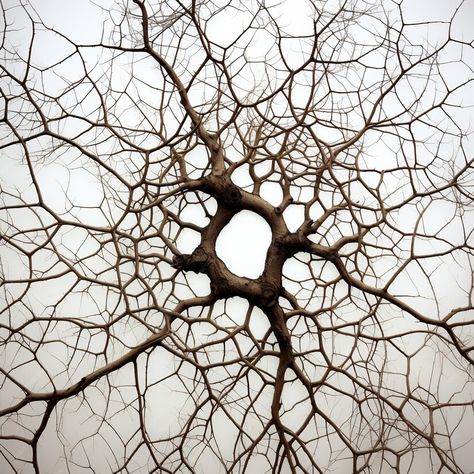 Premium AI Image | tree branches intricate web of branches Tree Roots Photography, Tree Roots Aesthetic, Tree Branches Art, Nature Graphic Design, Roots Of A Tree, Nature Graphics, Weird Nature, Fractals In Nature, Tree Branch Art