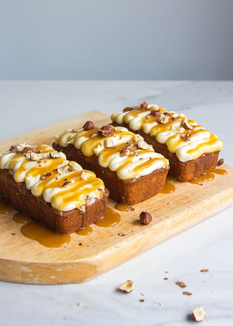 Spiced salted caramel mini loaf cakes and The FODMAP Friendly Kitchen out in America and Canada today! - She Can't Eat What Mini Loaf Cakes, Spice Cake Recipes, Loaf Cake Recipes, Loaf Cakes, Fodmap Friendly, Mini Loaf, Loaf Recipes, Loaf Cake, Small Cake