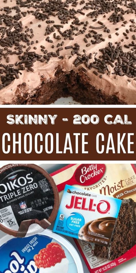 Recipe Low Calorie, Greek Yogurt Toppings, Chocolate Greek Yogurt, Low Cal Dessert, 200 Calorie, Healthy Chocolate Cake, Diy Dessert, Weight Watchers Recipes Desserts, Healthy Low Calorie Meals