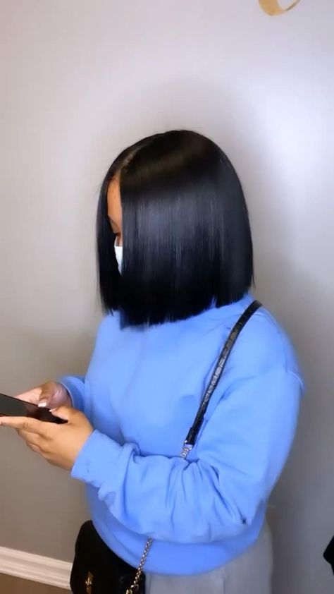 𝐒𝐓𝐔𝐍𝐍𝐀𝐆𝐑𝐋ᥫ᭡ [Video] | Front lace wigs human hair, Black ponytail hairstyles, Short hair styles All Even Bob Weave Black Women, Bobs Styles For Black Women, Bobs Sew In, 10 In Bob Hairstyles For Black Women, Bob With Middle Part On Black Women, Black Bob Hairstyles For Black Women, Bob Frontal Hairstyles For Black Women, Quickweave Bob With Closure Middle Part, Bluntcut Bob Hairstyles