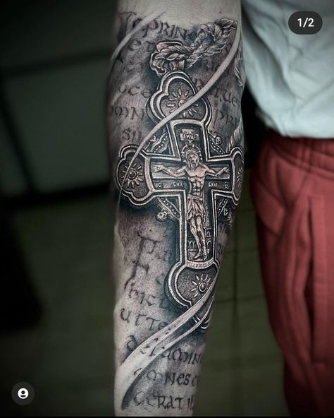 Serbian Warrior Tattoo, Greek Orthodox Tattoo, Orthodox Cross Tattoo, Catholic Tattoos For Men, Orthodox Tattoo, Religion Tattoos, Tattooing Inks, Bulgarian Flag, Black Men Tattoos