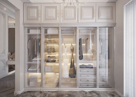 MasterBedroom & Dressing on Behance Bedroom Ideas Cupboard, Wardrobe Decoration, Wardrobe Clothes Organizer, Dream Dressing Room, Closet Cupboard, Organizer Bedroom, Handles Wardrobe, Home Decor Ideas Bedroom, Dream Closet Design