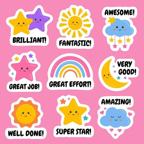 Star Rewards Free Printable, Very Good Stickers For Students, Teacher Reward Stickers, Reward Stickers For Students, Kindergarten Stickers, Kids Stickers Printable, Student Reward Ideas, School Labels Printables, Preschool Patterns