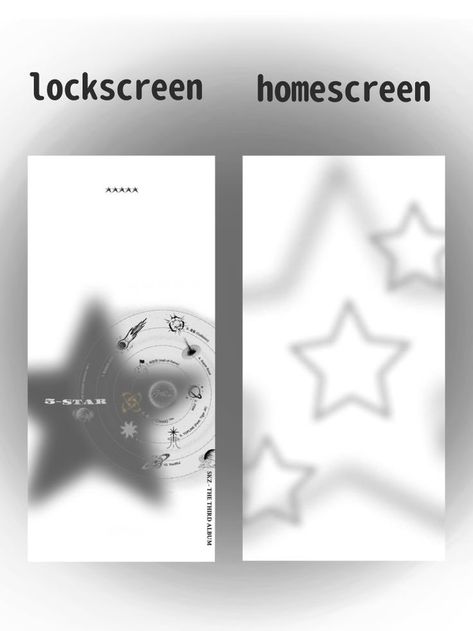 Gray Homescreen Wallpaper, Homescreen Wallpaper Stars, Black And White Star Aesthetic, Lockscreen Wallpaper White, Homescreen Wallpaper White, White Star Aesthetic, Stars Homescreen, White Homescreen Wallpaper, Gray Homescreen