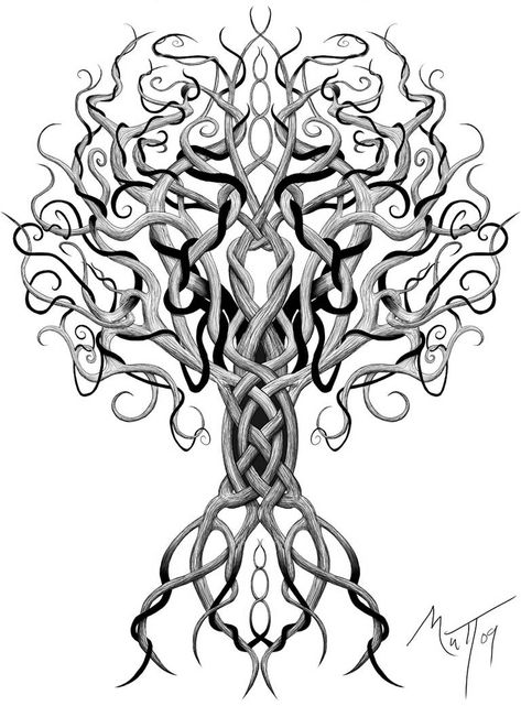 Yggdrasil Tattoo, Rabe Tattoo, Norse Mythology Tattoo, Celtic Cross Tattoos, Tattoo Shading, Norse Tattoo, Tree Of Life Tattoo, Celtic Tattoos, Viking Art