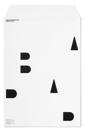 I love this envelope! lots of white space with black geometric shapes. love love love. Typography Composition, Space Posters, Web Design Mobile, Buch Design, 타이포그래피 포스터 디자인, Typography Layout, Typographic Poster, Envelope Design, Typography Letters