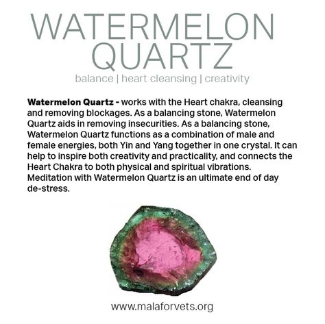 Watermelon Quartz Witch Stones, Gem Meaning, Tourmaline Meaning, Watermelon Quartz, Crystal Identification, Rock And Minerals, Jewellery Design Sketches, Crystals Healing Properties, Spiritual Crystals