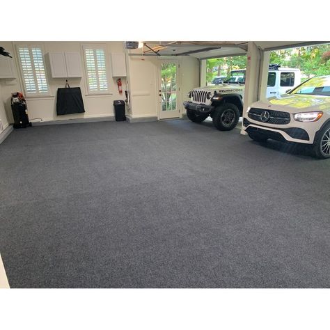 Garage Carpet Ideas, Garage Colors Wall Ideas, Garage Floor Ideas, Garage Flooring Ideas, Garage Paint Colors, Gym Creative, Garage Flooring Options, Productive Home Office, Garage Floor Mat