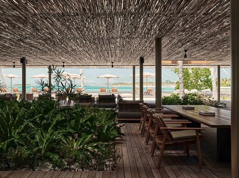 Dubai Dunes, Patina Maldives, Studio Mk27, Maldives Hotel, Beachfront Hotels, Hotel Project, Beautiful Islands, Beach Resorts, Club House