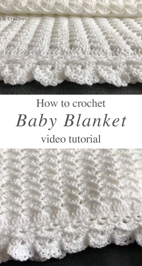 Easy Crochet Baby Blanket To Make As Gift | CrochetBeja Crochet Baby Blanket Tutorial, Baby Blanket Tutorial, Baby Afghan Crochet Patterns, Crochet Baby Blanket Free Pattern, Baby Shawl, Easy Crochet Baby Blanket, Easy Crochet Baby, Baby Afghan Crochet, Crochet Simple