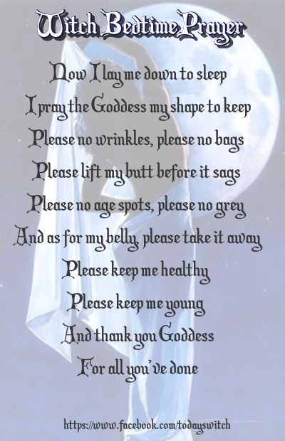 Witch Bedtime Prayer Witch Prayers, Crochet Pentagram, Wiccan Prayers, Karma Spell, Early Night, Wiccan Rituals, Witch Board, Luck Spells, Bedtime Prayer