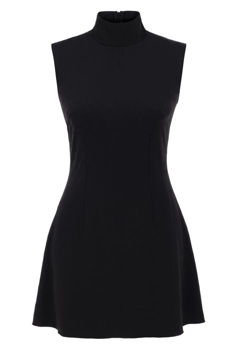 Jocelyn Dress is the perfect way to keep your look chic, sophisticated, and comfortable. This turtleneck, sleeveless mini dress is the perfect combination of style and comfort. There is a hidden zipper detail behind it. The gorgeous black turtleneck dress has a flattering silhouette. This versatile piece can be worn for chic or play—it's perfect for an office party or a night out on the town. Dry clean only. Black Turtleneck Dress, Turtleneck Sleeveless, Turtleneck Dress, Office Party, Black Turtleneck, Looks Chic, Turtle Neck Dress, Sleeveless Mini Dress, Zipper Detail