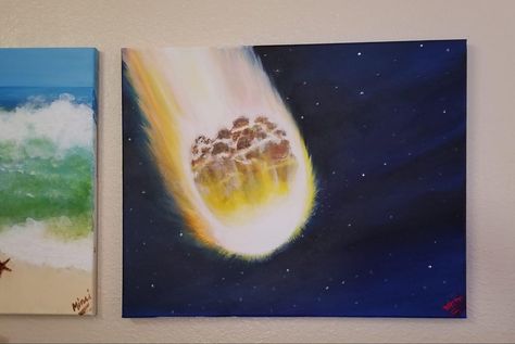 “Meteor 2021” painting done with acrylic paint on canvas. Acrylic Paint On Canvas, Paint On Canvas, Acrylic Painting Canvas, Acrylic Paint, Acrylic Painting, Paint, Canvas, Quick Saves, Art