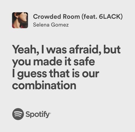 crowded room | selena gomez | spotify lyrics Selena Gomez Spotify, Crowded Room, Spotify Lyrics, Selena Gomez