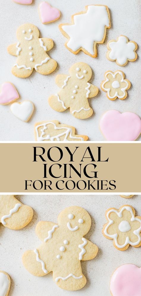 This royal icing recipe with meringue powder is a delicious way to decorate cookies, cupcakes and anything you want to turn into edible works of art. It’s my favorite recipe! Royal Icing Recipe Without Meringue Powder, Icing For Decorating Cookies, Icing Recipe For Sugar Cookies, Icing With Meringue Powder, Recipe For Sugar Cookies, Glazed Icing Recipe, Easy Royal Icing, Decorate Sugar Cookies, Sugar Cookie Icing Recipe