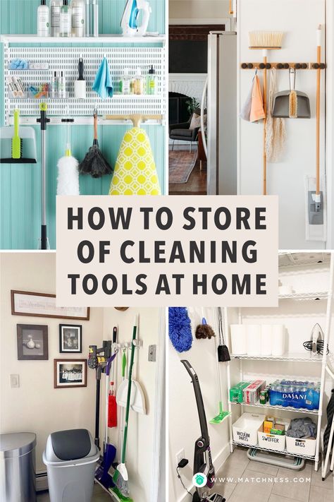 How To Hide Cleaning Supplies, Storage For Cleaning Tools, Storage Ideas For Cleaning Supplies, Where To Store Cleaning Supplies, Organized Cleaning Supplies, Cleaning Product Storage, Cleaning Supply Organization, Storage For Cleaning Supplies, Cleaning Supply Closet