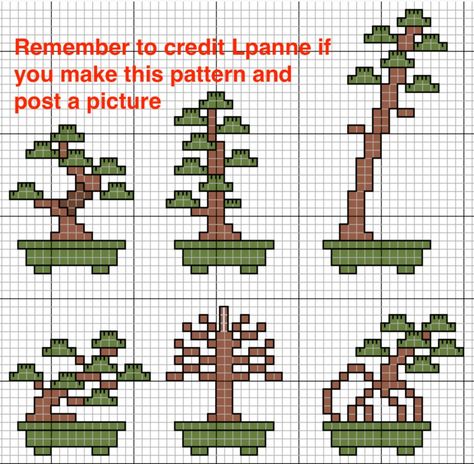 Graph Patterns, Mini Bonsai, Japanese Bonsai, Sell Anything, Cross Stitch Heart, Pixel Art Pattern, Chart Design, Minecraft Designs, Fuse Beads